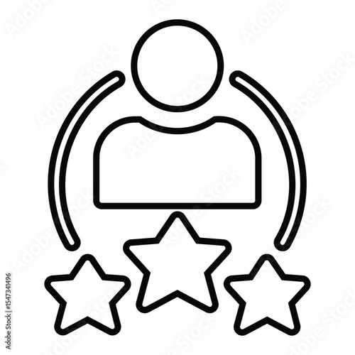 Experience line icon design. Experience thin black outline symbol vector illustration. editable stroke icon on transparent background.