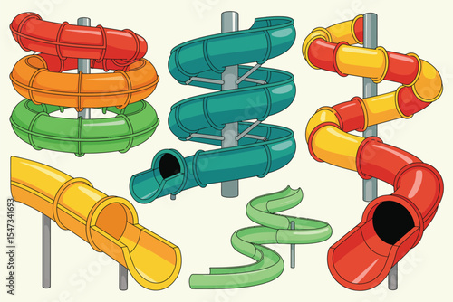 Colorful Water Slides Collection for Summer Fun
