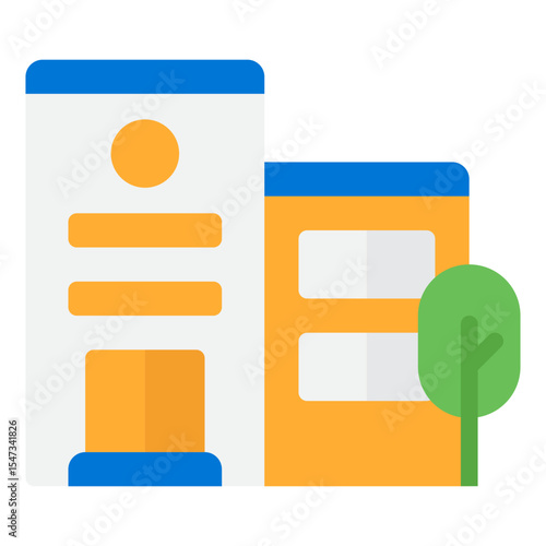 Modern Office Buildings Icon
