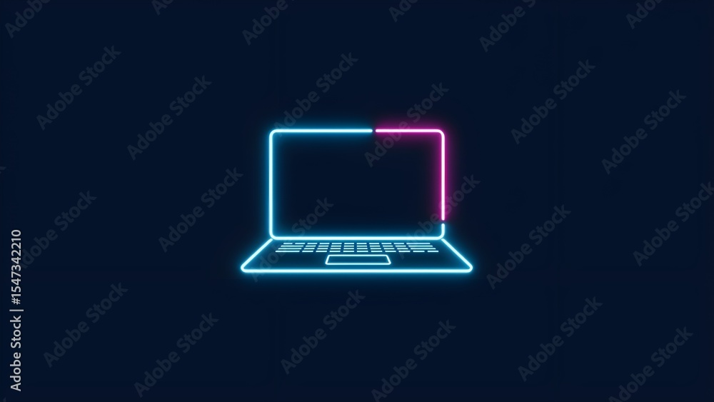 colorful laptop logo with lights colorful laptop logo with lights