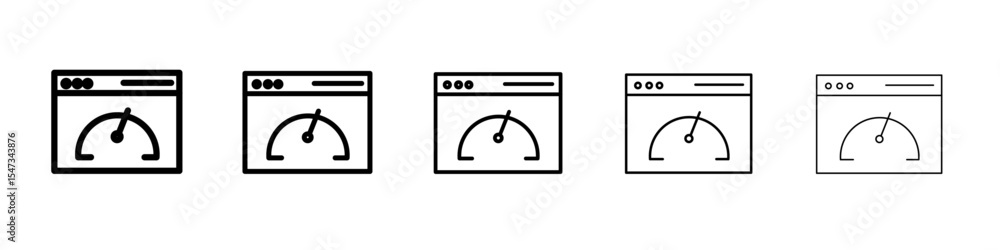 Page speed icon flat illustration set logo Page speed icon flat illustration set logo