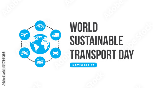 world sustainable transport day vector concept design