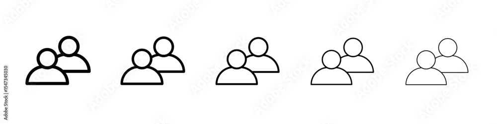 Partner icon flat illustration set logo Partner icon flat illustration set logo