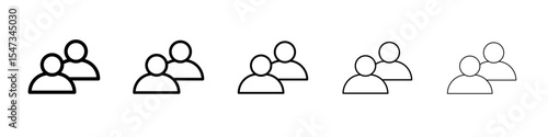 Partner icon flat illustration set logo