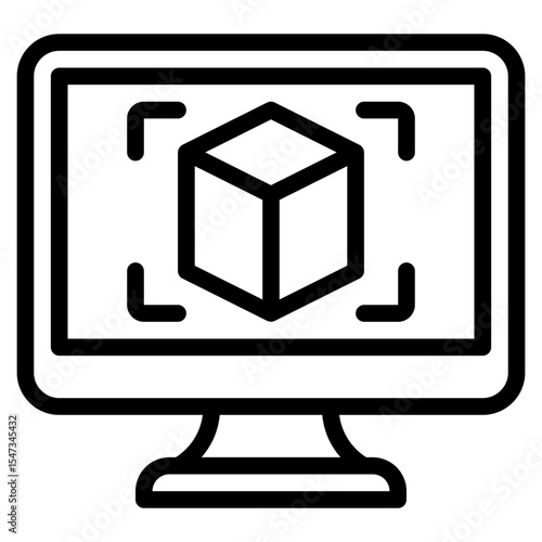 3D Illustration of 3D Model Rendering