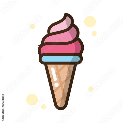 ice-cream cone filled color flat icon