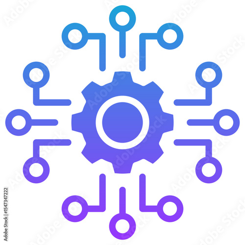 event-driven architecture  glyph gradient icon