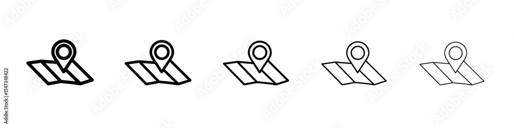 Pin on a map icon flat illustration set logo Pin on a map icon flat illustration set logo