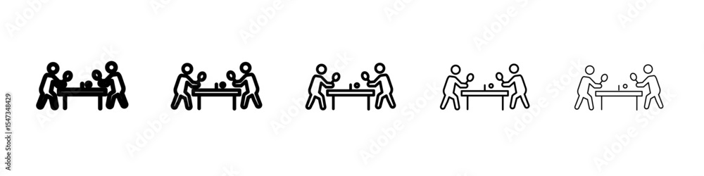 Ping-pong, table tennis icon flat illustration set logo Ping-pong, table tennis icon flat illustration set logo