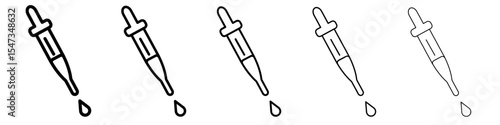 pipette icon flat illustration set logo