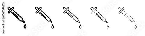 pipette icon flat illustration set logo
