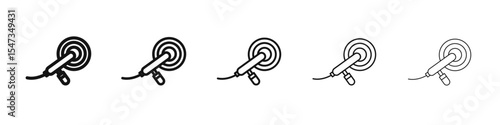 Polisher icon flat illustration set logo