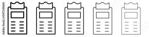 pos terminal icon flat illustration set logo