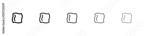 Rag icon flat illustration set logo