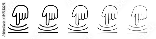 Resilience material icon flat illustration set logo