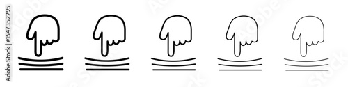 Resilience material icon flat illustration set logo