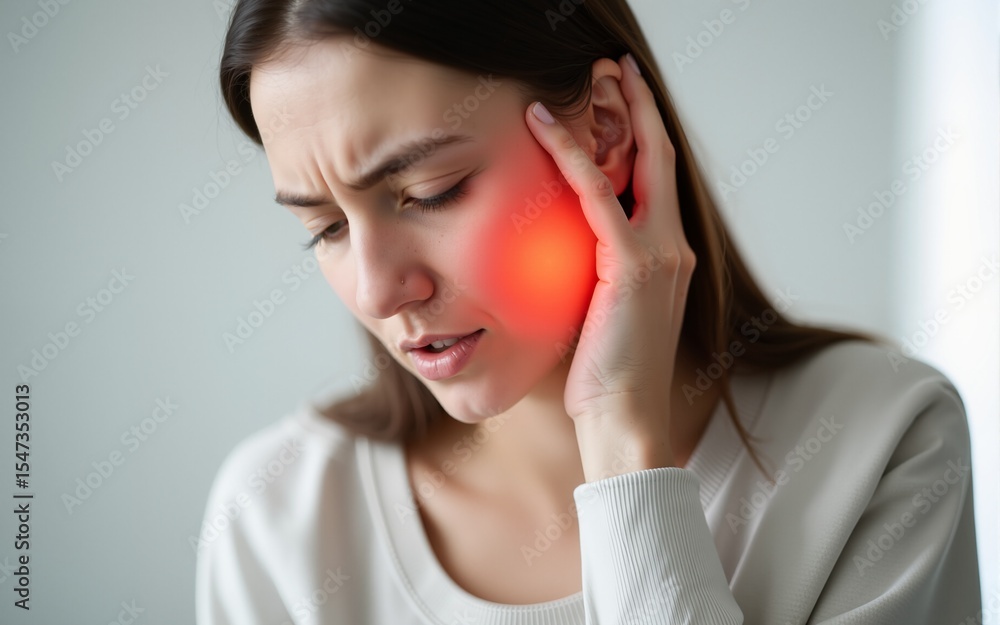 © car - Sore throat and ear pain can be symptoms of a variety of conditions, including viral or bacterial infections. High quality © car - Sore throat and ear pain can be symptoms of a variety of conditions, including viral or bacterial infections. High quality