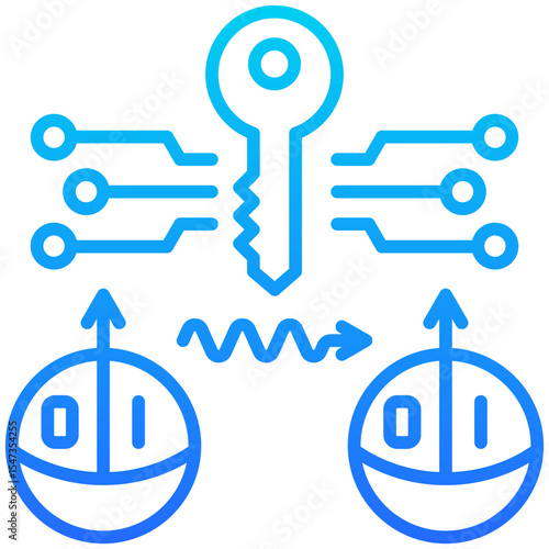 Quantum Key Distribution Icon