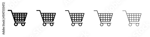 Shopping icon flat illustration set logo