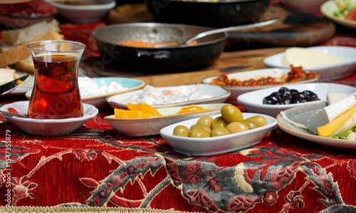 turkish meze in a restaurant in istanbul