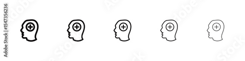 Skills set icon flat illustration set logo