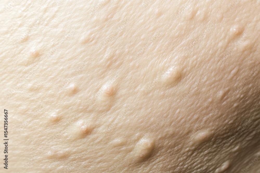 Fototapeta premium Close-up view of skin texture with small bumps.