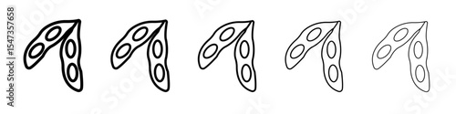 soybeans icon flat illustration set logo