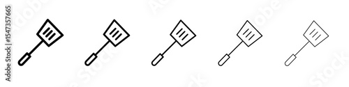 spatula icon flat illustration set logo
