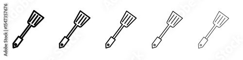 spatula icon flat illustration set logo