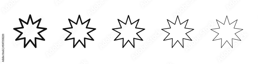 Starburst Icon flat illustration set logo Starburst Icon flat illustration set logo