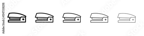 Stapler icon flat illustration set logo