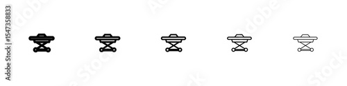 Stretcher icon flat illustration set logo