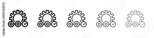 Supply chain icon flat illustration set logo
