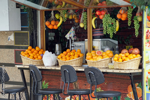 Photography Fresh fruits fill vibrant street stand