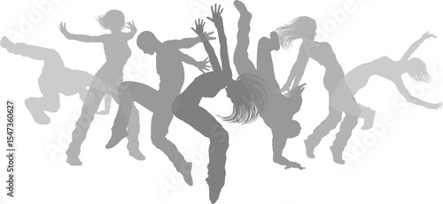 Dancers Silhouette Street D...