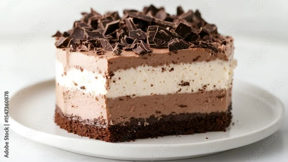 Decadent Three-Layer Chocolate Mousse Cake Decadent Three-Layer Chocolate Mousse Cake