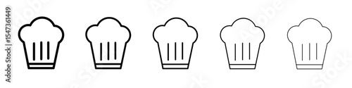 toque icon flat illustration set logo