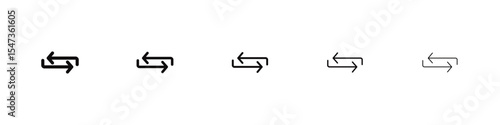 Transfer arrows Icon flat illustration set logo