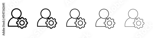 User Management Icon flat illustration set logo