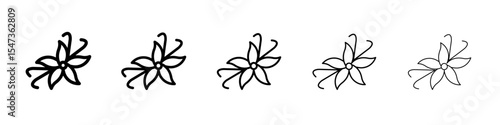 Vanilla icon flat illustration set logo