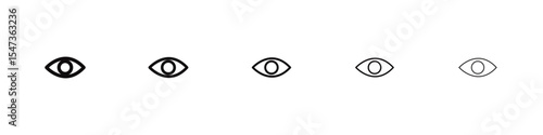 Visible icon flat illustration set logo
