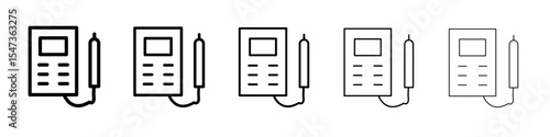 voltmeter icon flat illustration set logo
