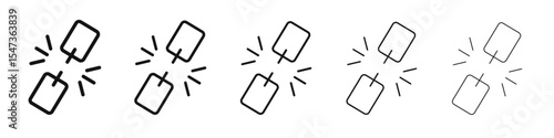 Weakness icon flat illustration set logo
