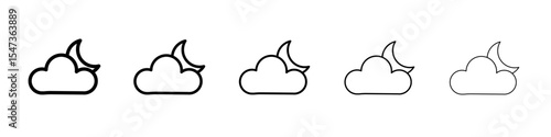 Weather Icon flat illustration set logo