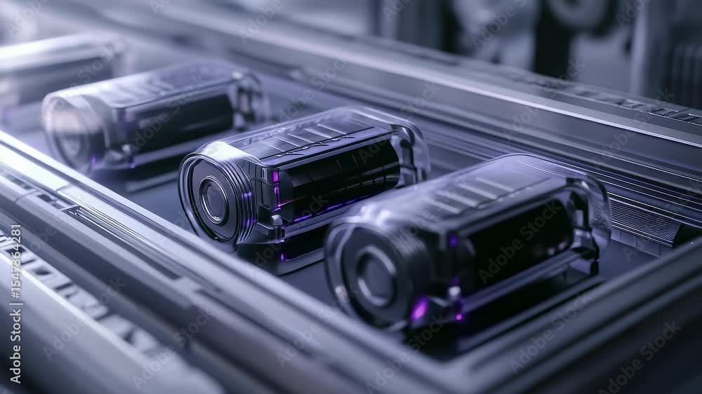 Futuristic Battery Production Line Energy Technology Manufacturing Process Futuristic Battery Production Line Energy Technology Manufacturing Process