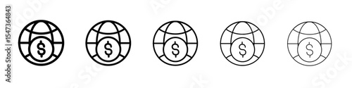 world payment transfer icon flat illustration set logo