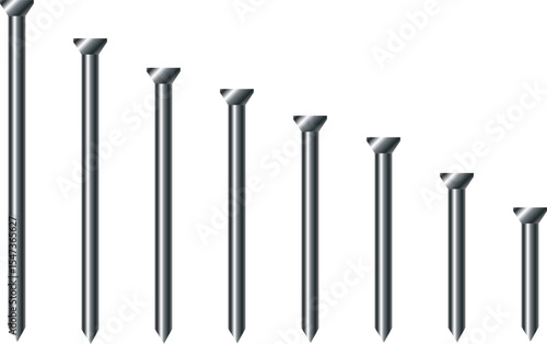 Realistic metal nails