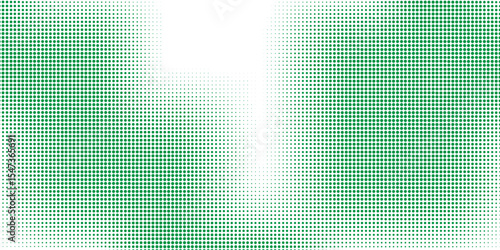 Green Halftone Abstract Texture – Soft Gradient Dotted Grid Background.