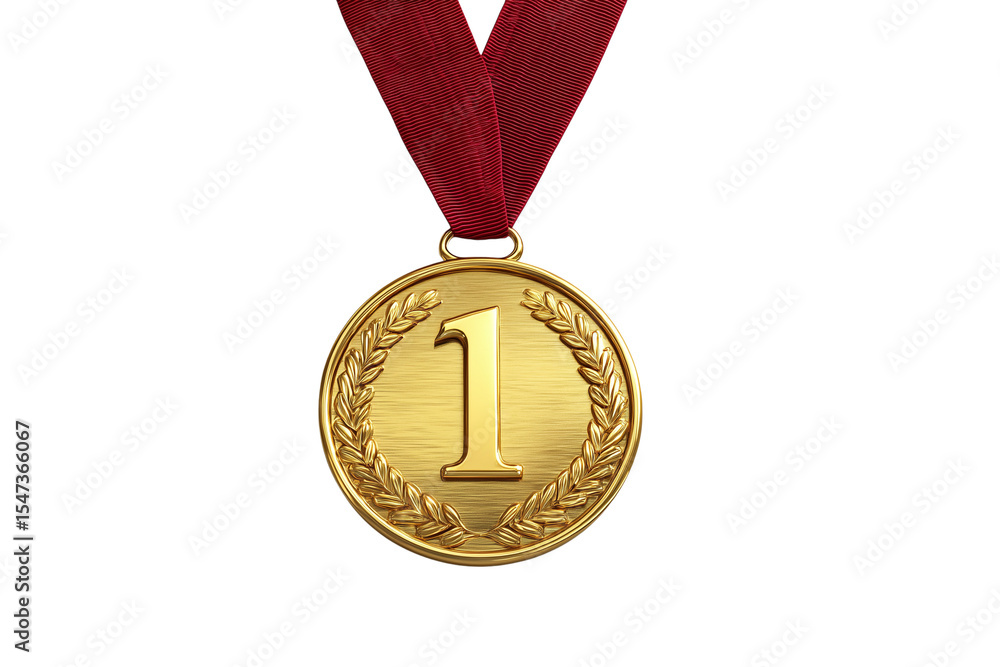 Award Medal With Red Lanyard for Winner Award Medal With Red Lanyard for Winner