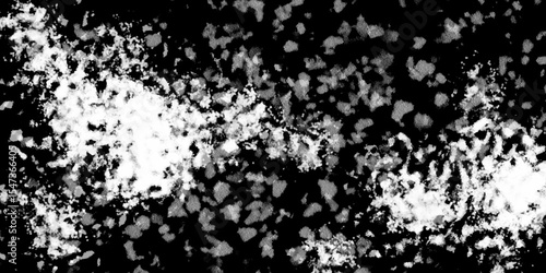 Snowflakes on dark background. white icy snowflakes isolated on black background, natural background. white crystalline powder on a black background. sugar dust. texture, pattern and clipping.